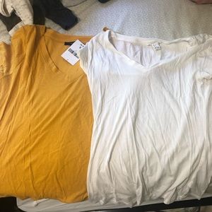 Two plain V neck shirts from forever 21